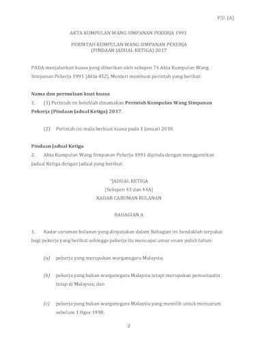 Caruman kwsp peratus 2021 9 pdf jadual Jadual Caruman