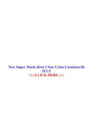 super mario bros 2 3ds world 1 castle star coins