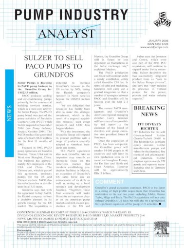 letvægt hvor ofte blødende Sulzer to sell PACO pumps to Grundfos - [PDF Document]