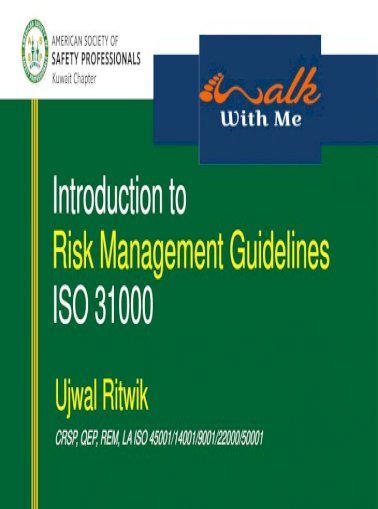 Introduction to Risk Management Guidelines ISO Black swan event Introduction to Management - [PDF Document]