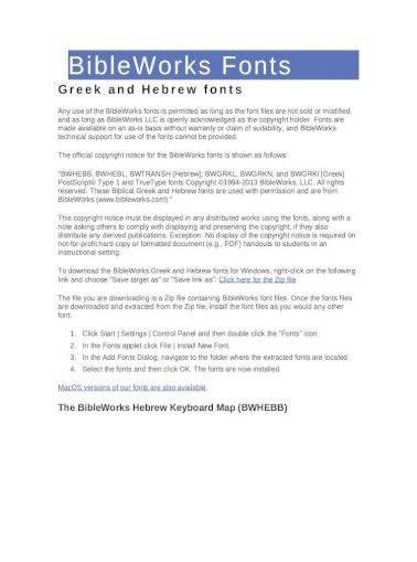 bibleworks typing in greek